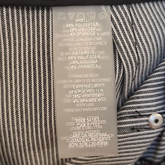 Karl Lagerfeld Flat Front Wide Leg Railroad Stripe Cropped Pants - Picture 7 of 7